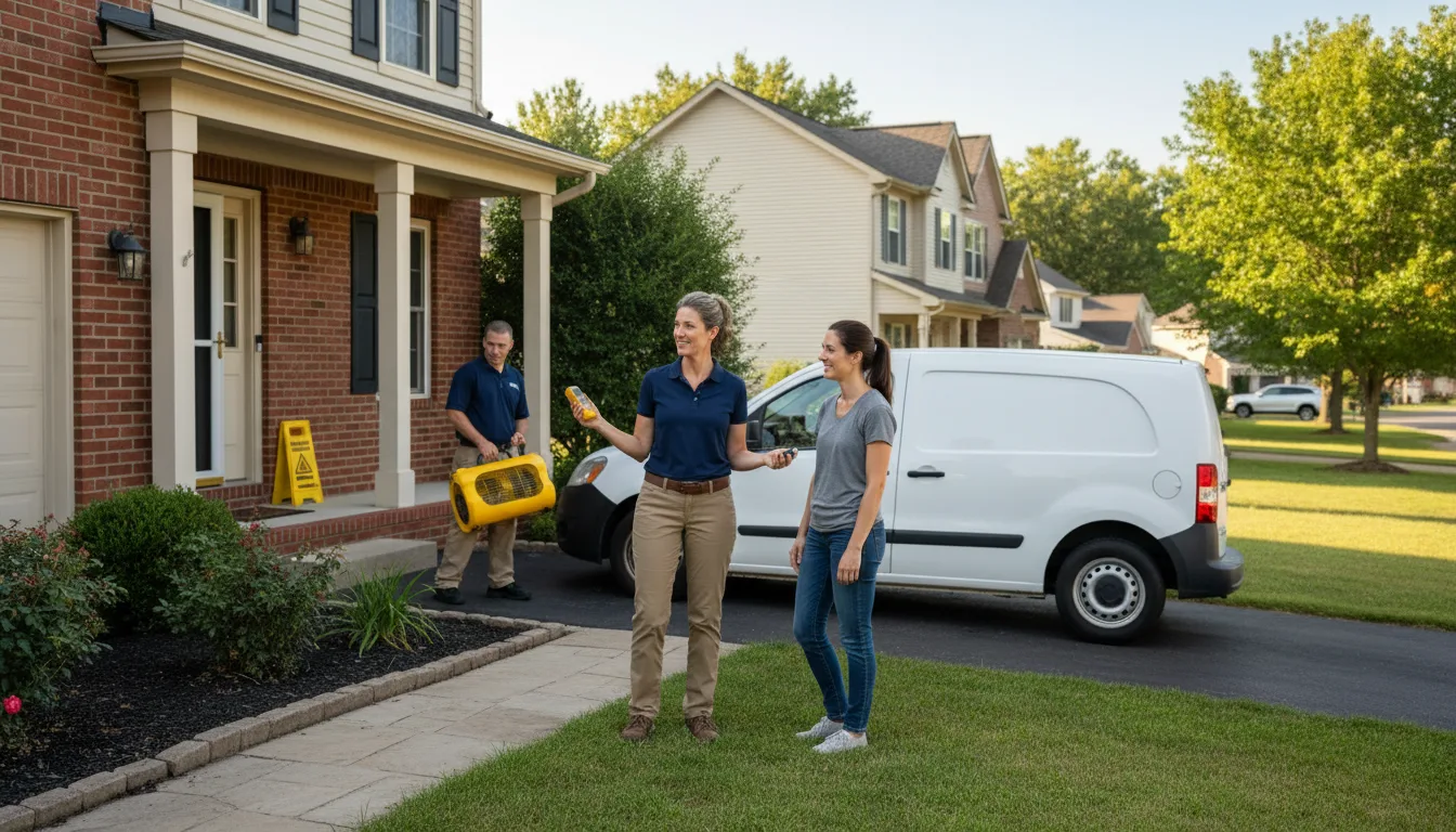 Residential water damage restoration in Carthage, IL